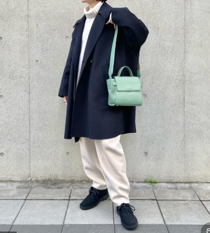 22aw Beauty & Youth リバー ポンチョ コート ネイビー S