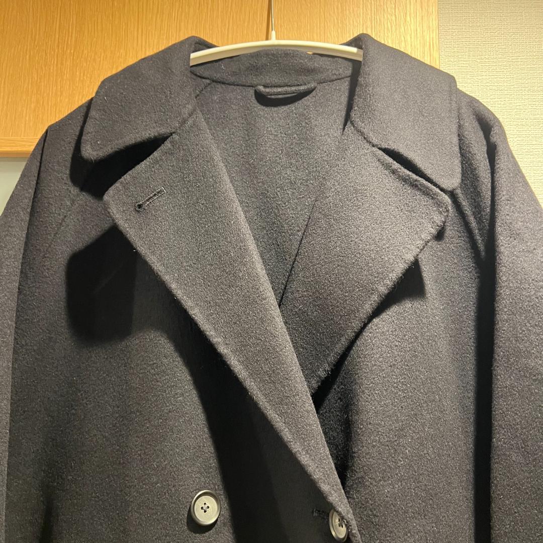 22aw Beauty & Youth リバー ポンチョ コート ネイビー S