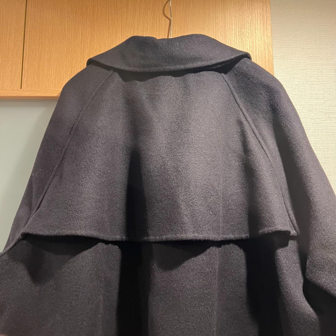 22aw Beauty & Youth リバー ポンチョ コート ネイビー S