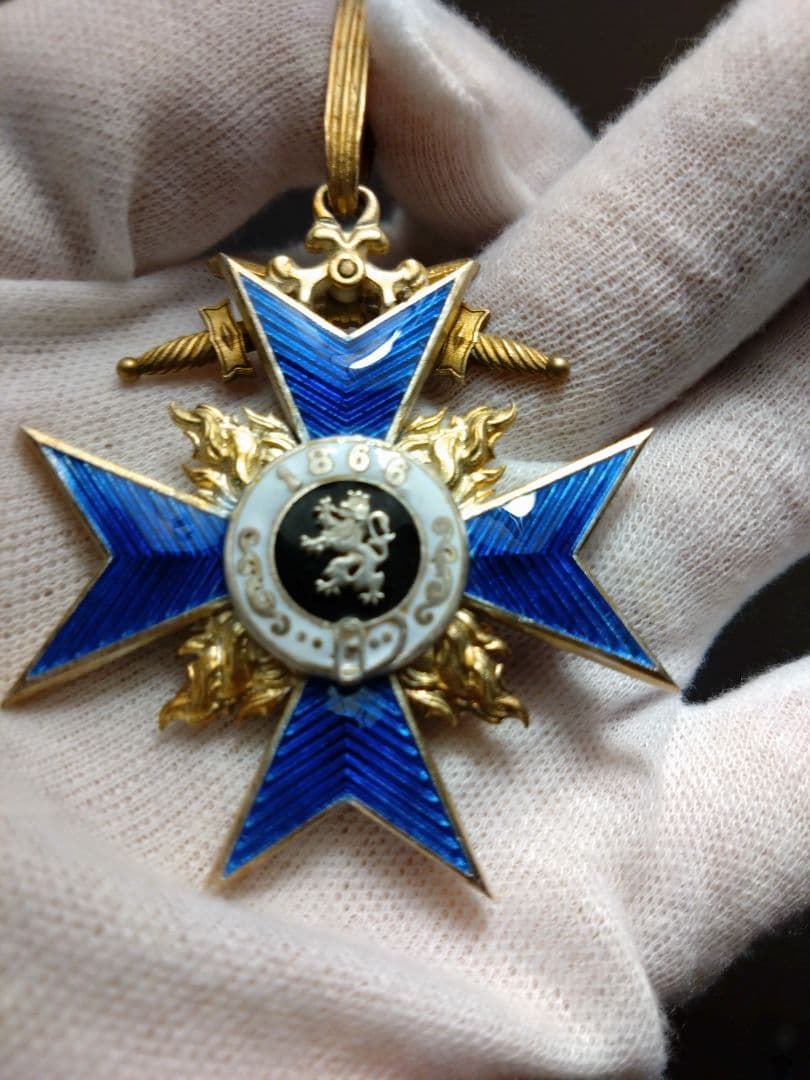 軍事功労勲章 M.V.O.2級・剣付 ブルーエナメル十字章 ドイツ帝国期