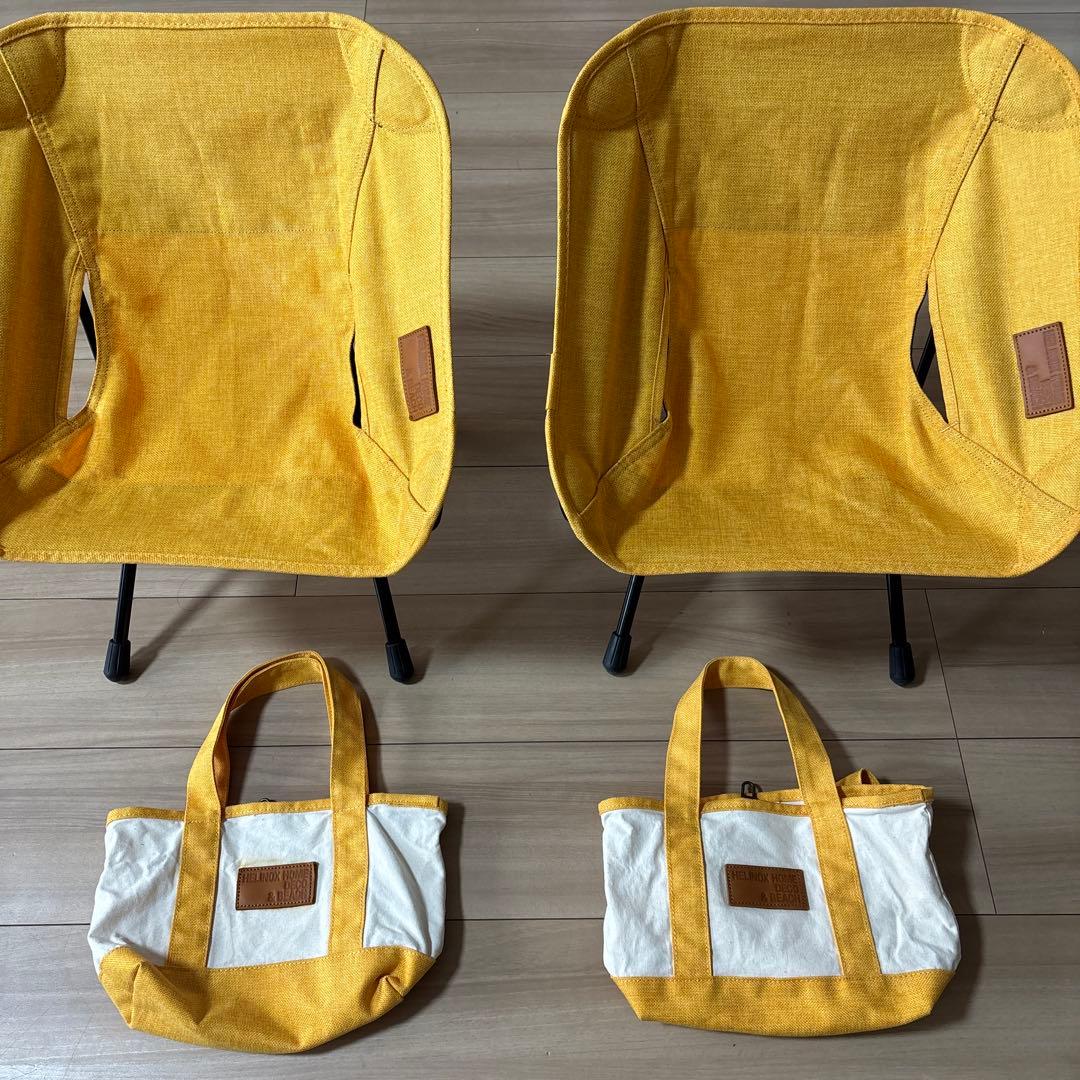 ヘリノックス チェアホームミニ キッズチェア 2脚セット 廃盤 シトラスイエロー