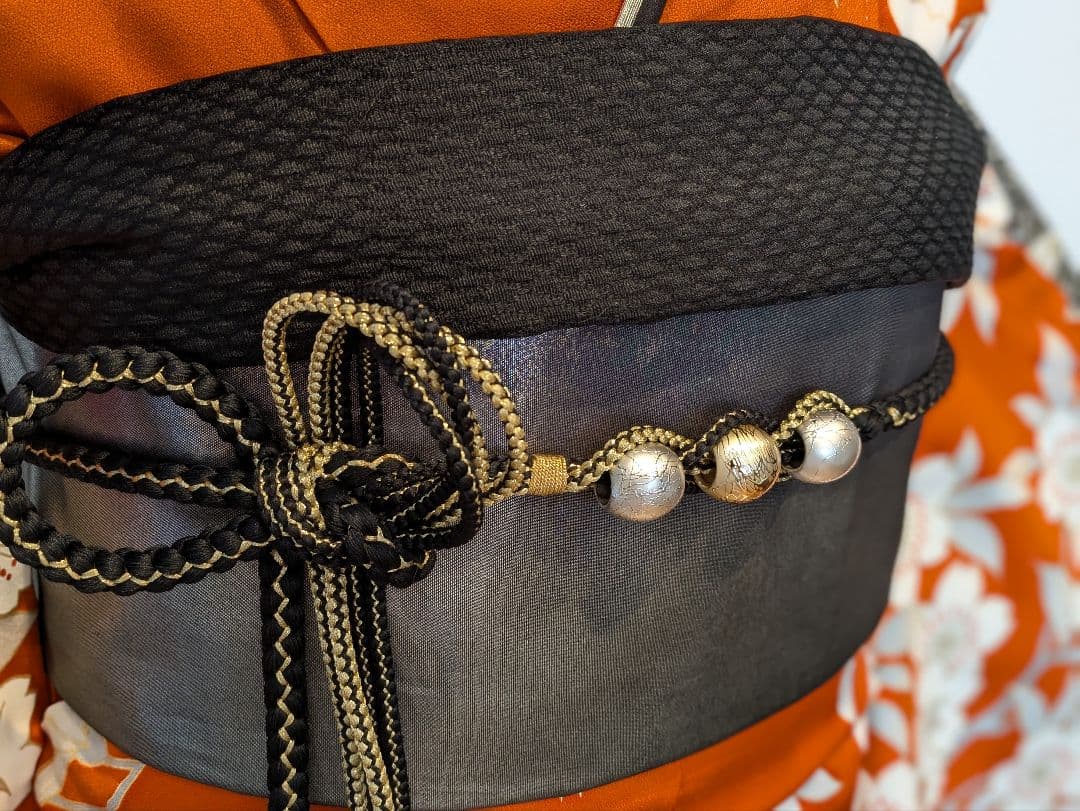 振袖フルセット 身丈156裄65 金彩 赤茶 グレー 金駒刺繍 逸品