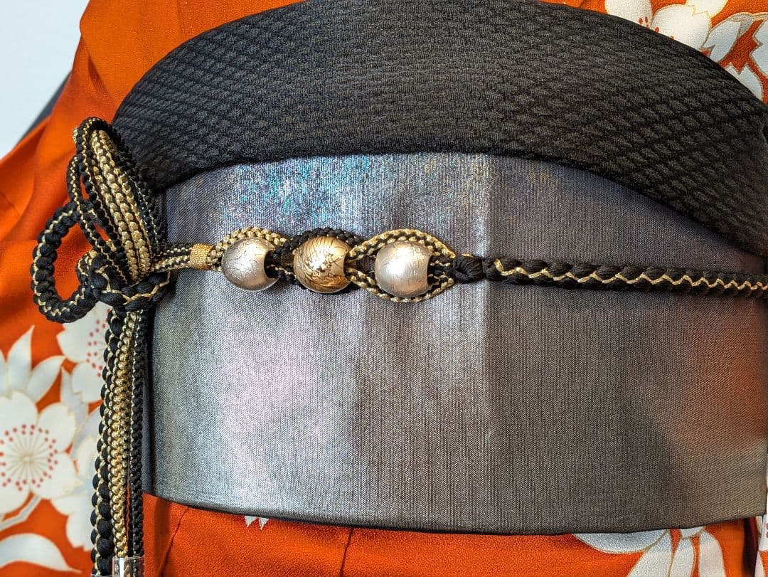 振袖フルセット 身丈156裄65 金彩 赤茶 グレー 金駒刺繍 逸品