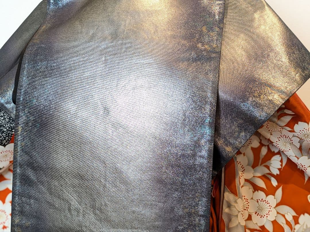 振袖フルセット 身丈156裄65 金彩 赤茶 グレー 金駒刺繍 逸品