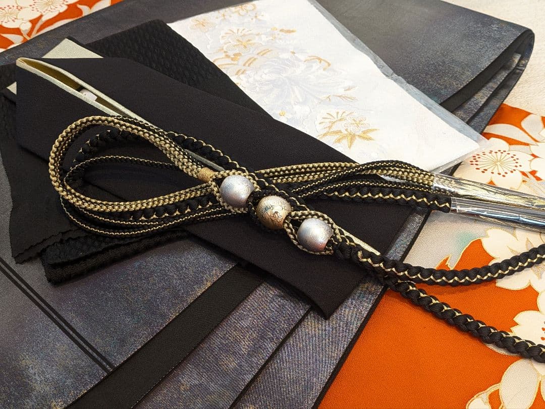 振袖フルセット 身丈156裄65 金彩 赤茶 グレー 金駒刺繍 逸品