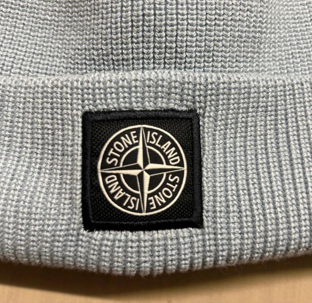 STONE  ニット帽 ライトグレー