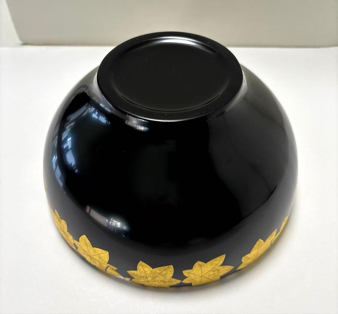 高級漆器　京都　アソベ　紅葉蒔絵　菓子鉢　深鉢　少々難あり　未使用