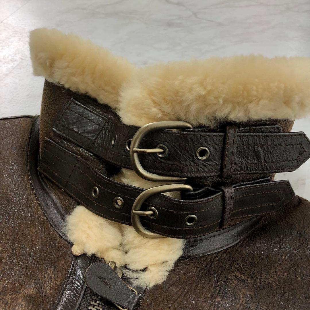 【希少 80s】WESTOP B-3 ムートン ボア USA製 ブラウン 40