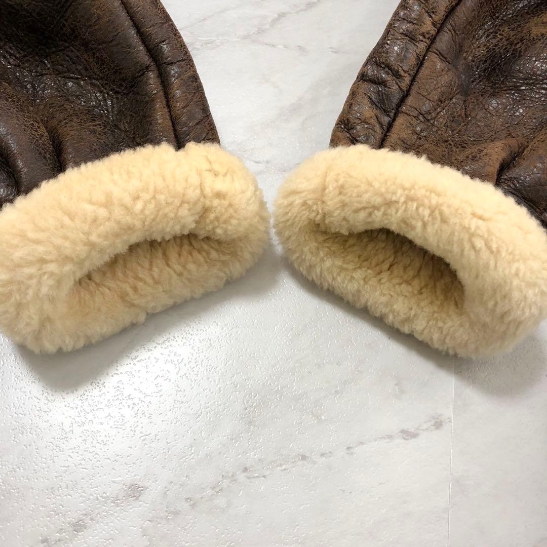 【希少 80s】WESTOP B-3 ムートン ボア USA製 ブラウン 40