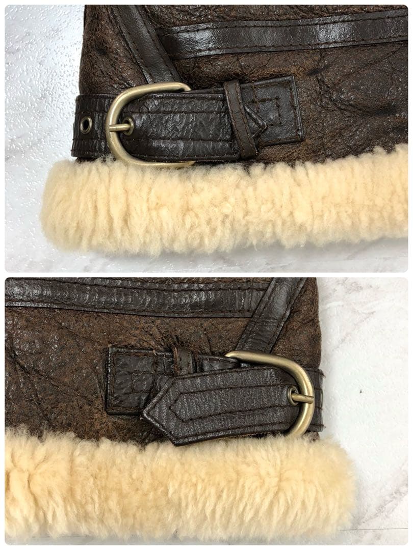 【希少 80s】WESTOP B-3 ムートン ボア USA製 ブラウン 40