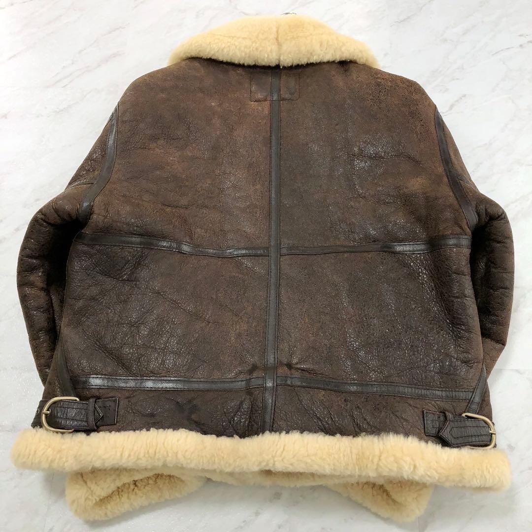 【希少 80s】WESTOP B-3 ムートン ボア USA製 ブラウン 40