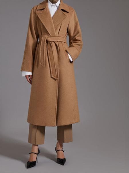 マックスマーラマニュエラアイコンコート■白タグ■38マヌエラキャメル100％