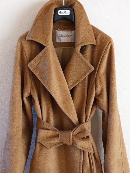 マックスマーラマニュエラアイコンコート■白タグ■38マヌエラキャメル100％