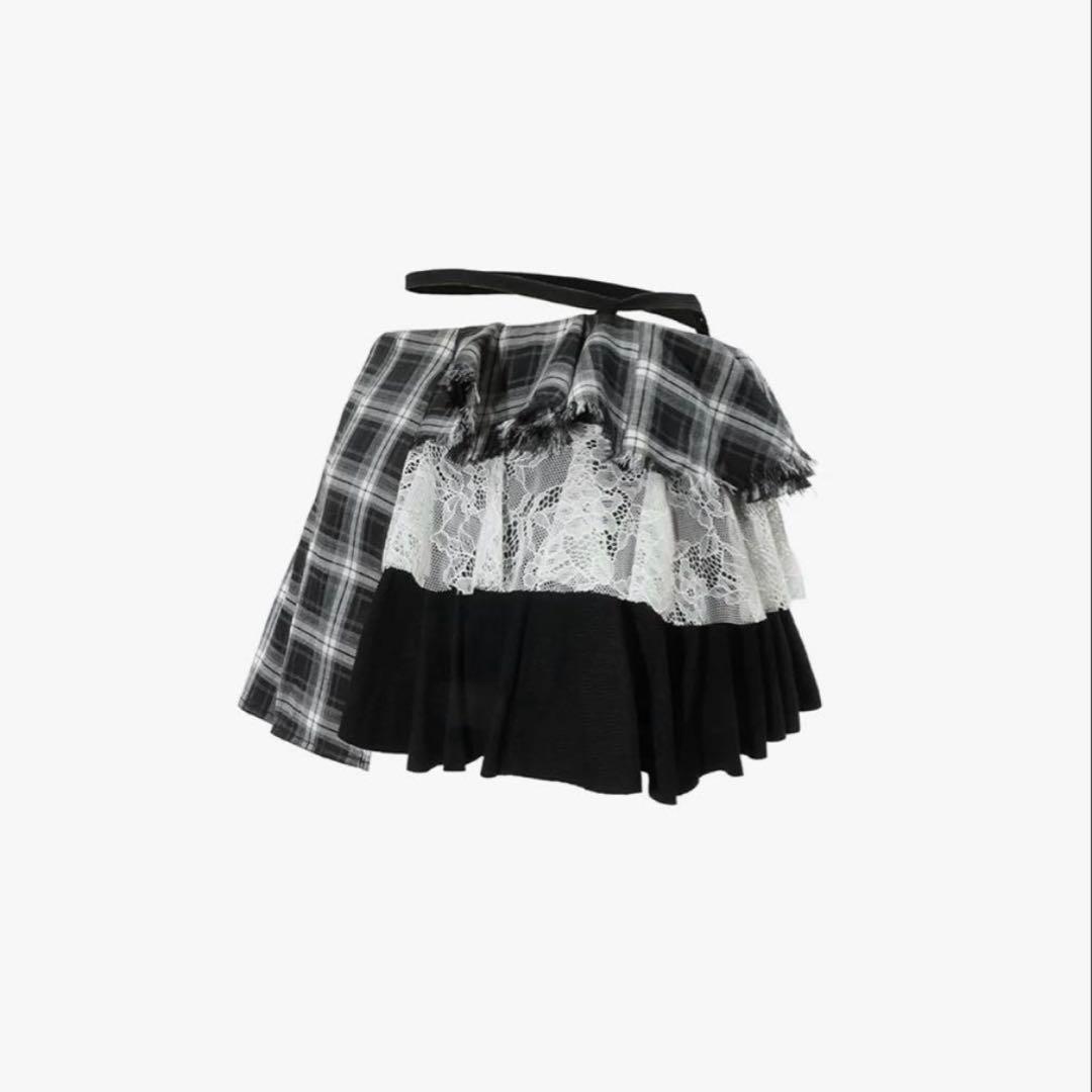 スカート S half mini skirt bug check theredthread