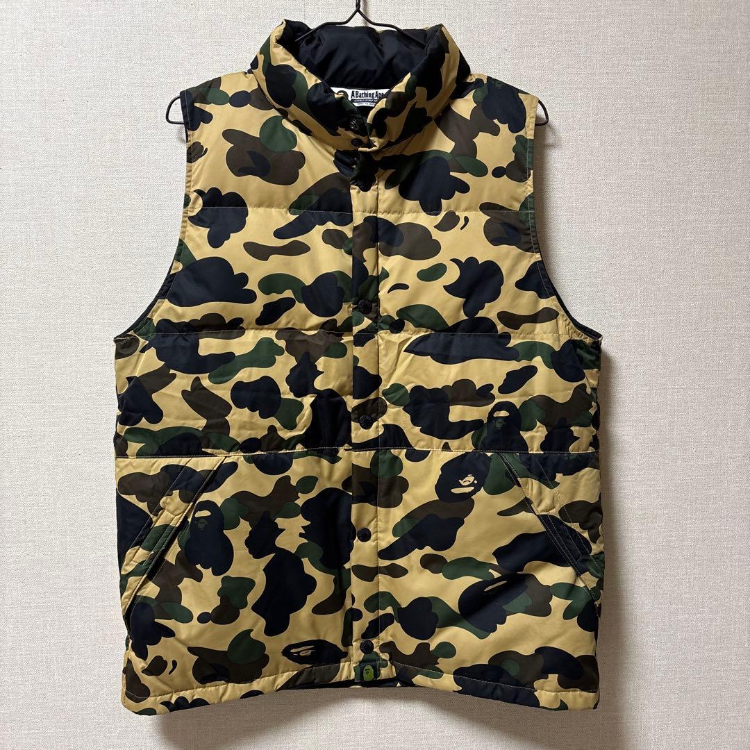 A Bathing Ape カモフラージュ ダウンベスト Mサイズ