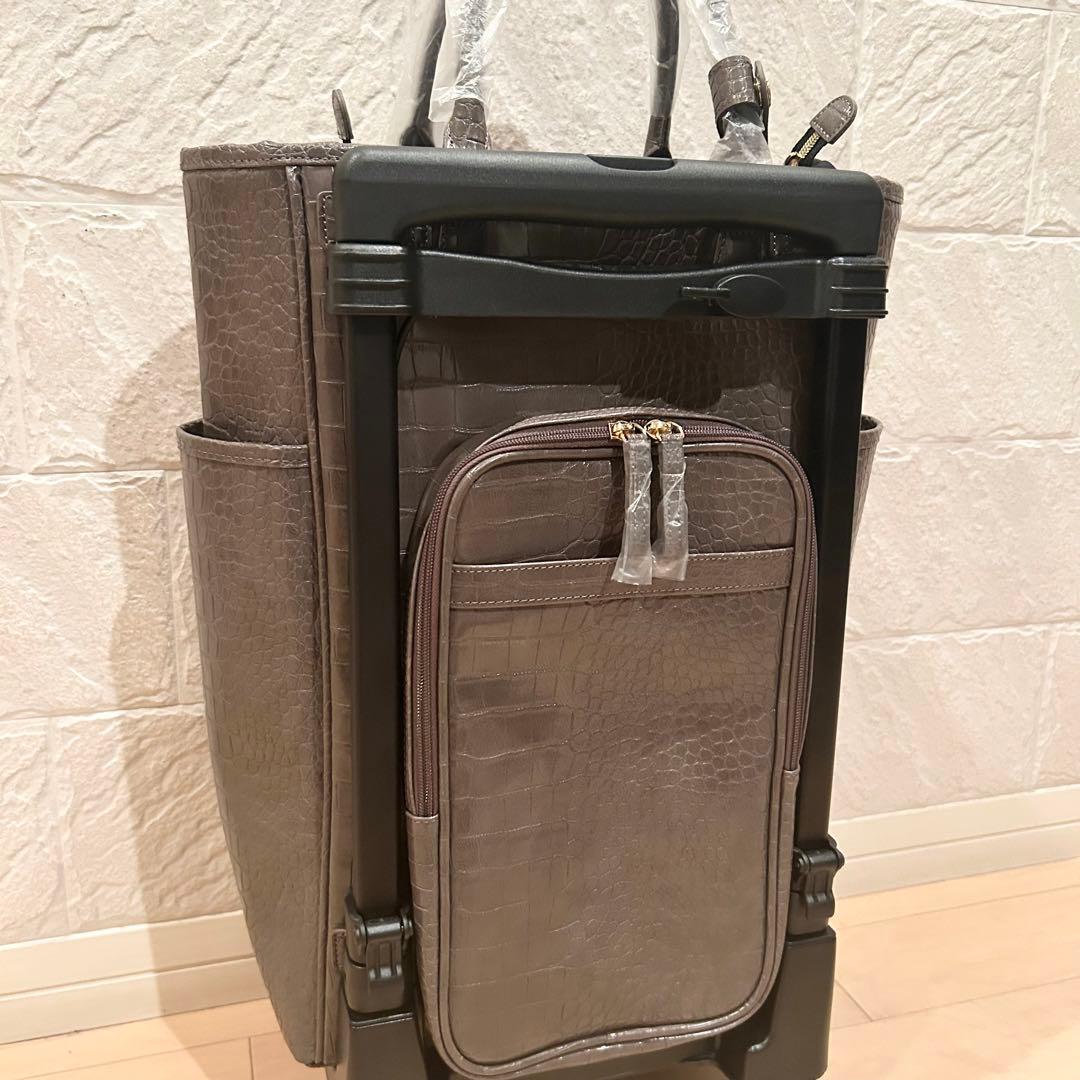 【人気カラー】 スワニー トートキャリー クロコダイル型押し 4輪ストッパー