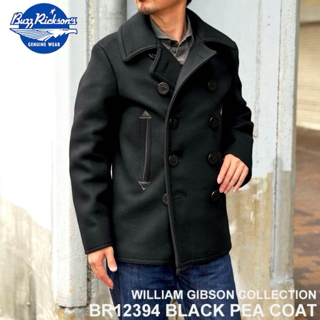 【Buzz Rilkson's】WILLIAM GIBSON ブラックピーコート