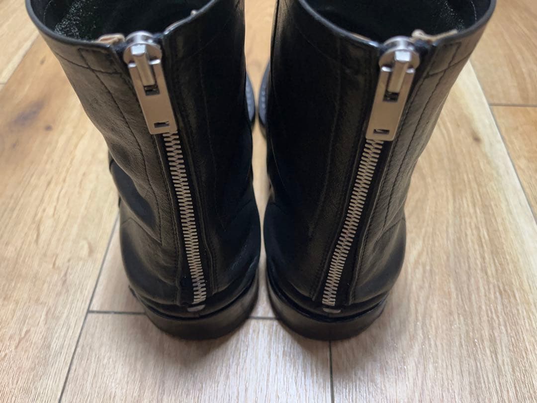 Maison Margiela バックジップブーツ 42 レザー ブラック