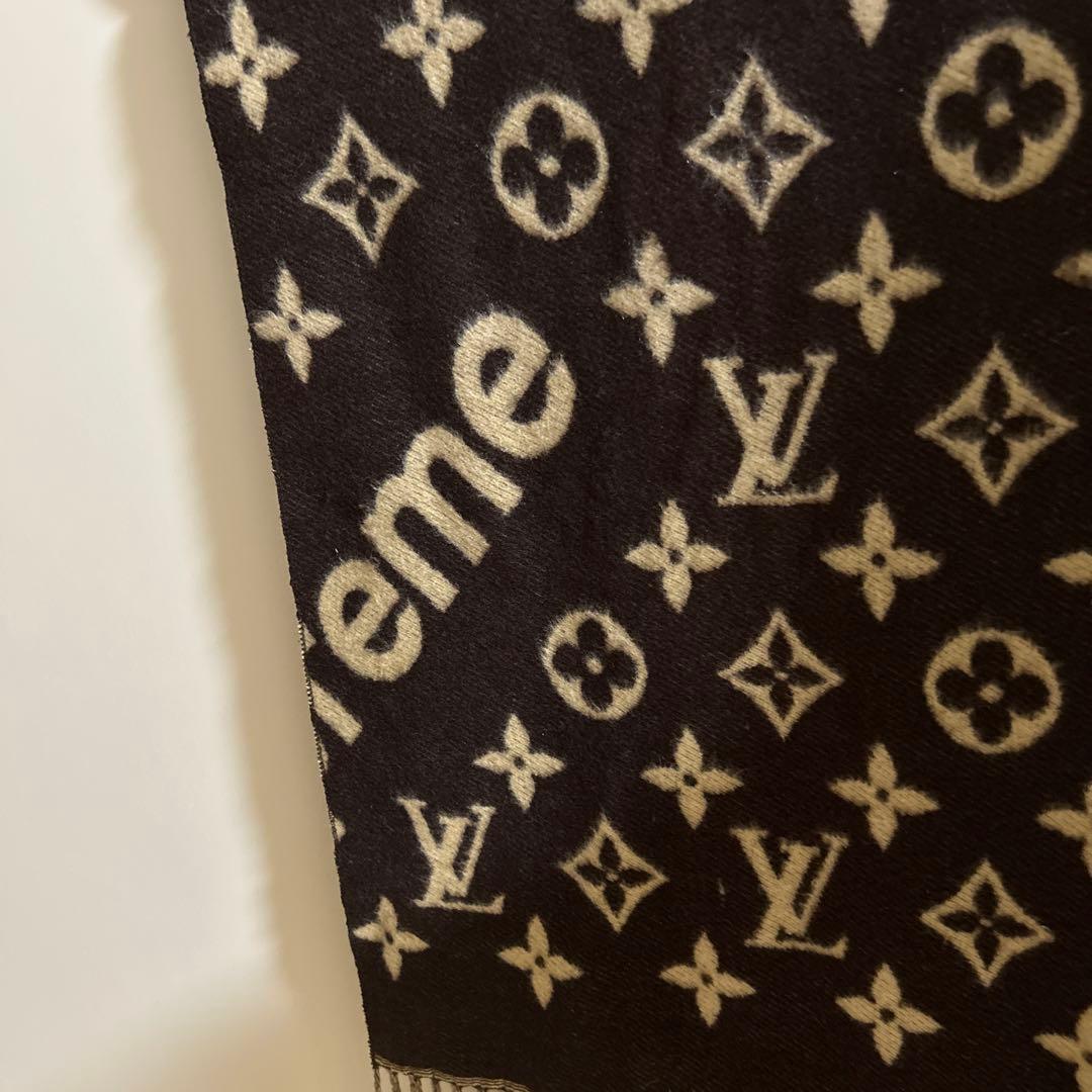 Supreme × ルイヴィトン　マフラー ブラウン