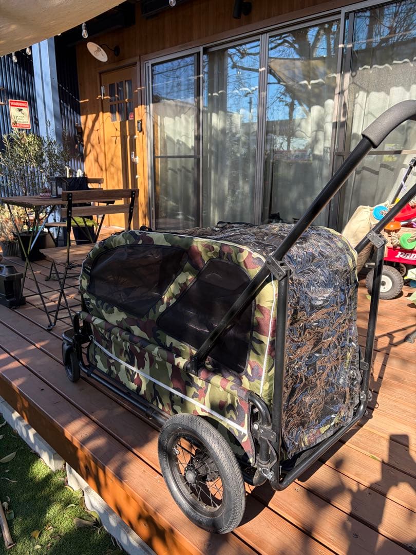 ぶりんこ　エアバギー　キャリッジ　カモフラ　ルーフ付き