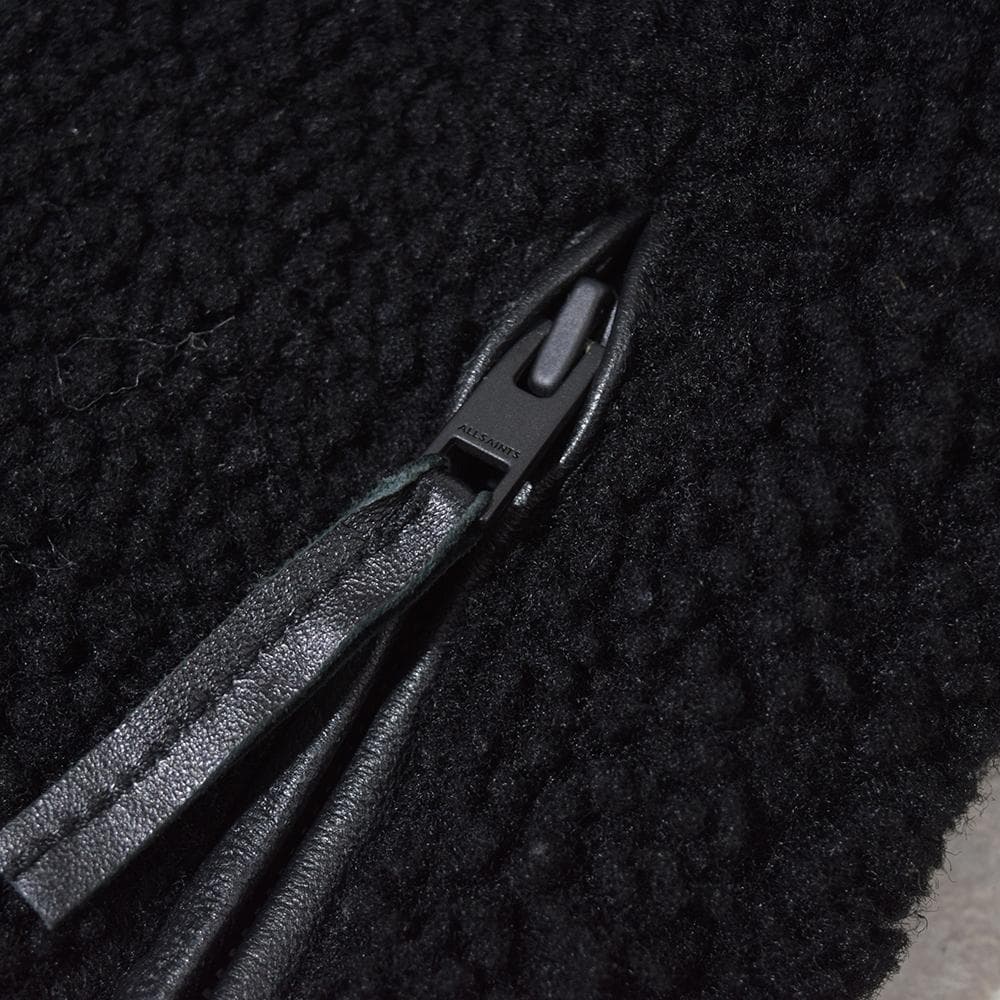 ALLSAINTS 羊革 シープスキン ムートン ベースボールジャケット 34