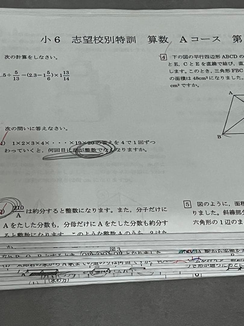 名進研　小6 サンデー名進研⭐︎志望校別特訓⭐︎正月特訓