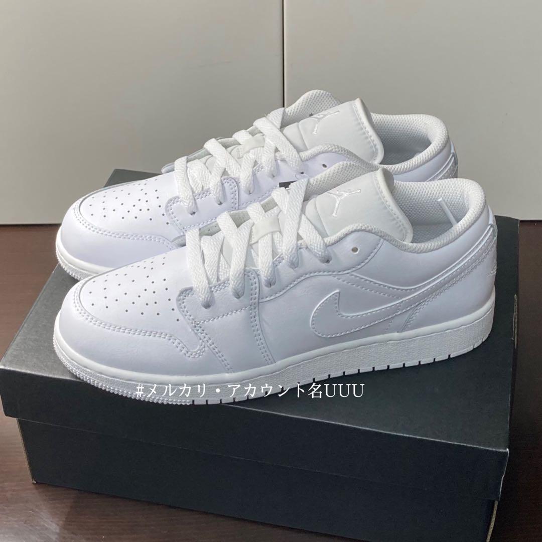 【新品24.5cm】NIKE｜エアジョーダン１LOW GS｜トリプルホワイト