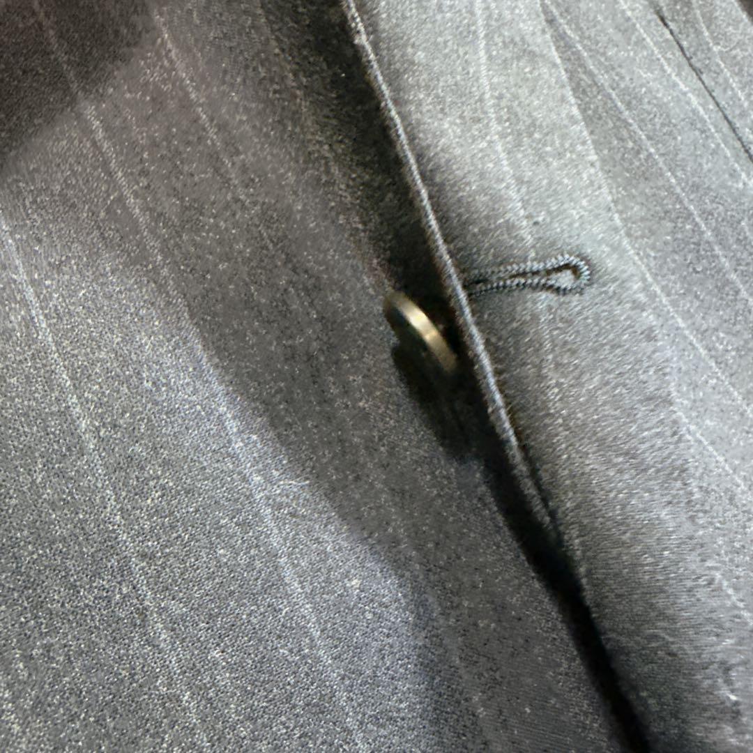 【大きいサイズ】スーツセレクト ストライプスーツ アジャスター付 ネイビー A7