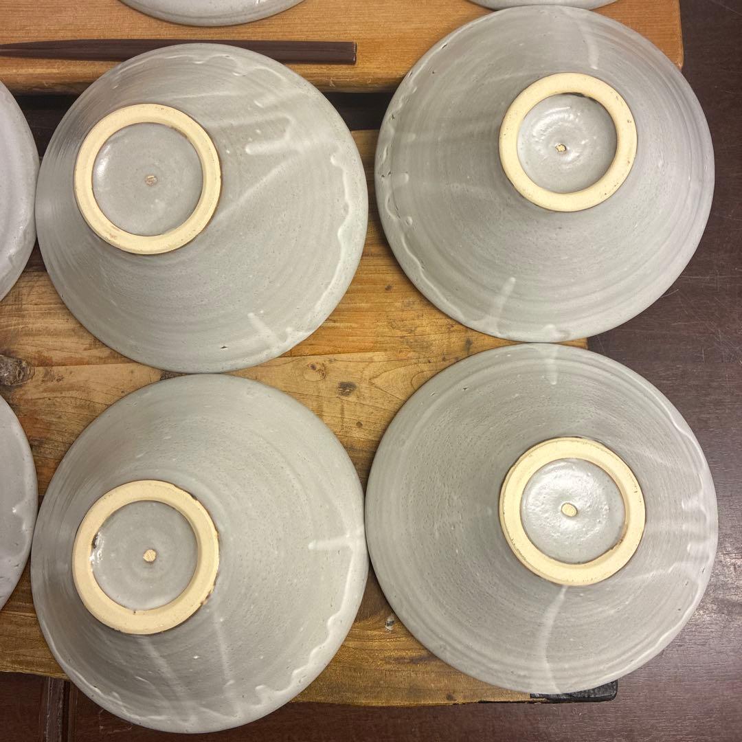 ちゃーさん新品　陶器　陶芸作家　角底丼鉢9個 583