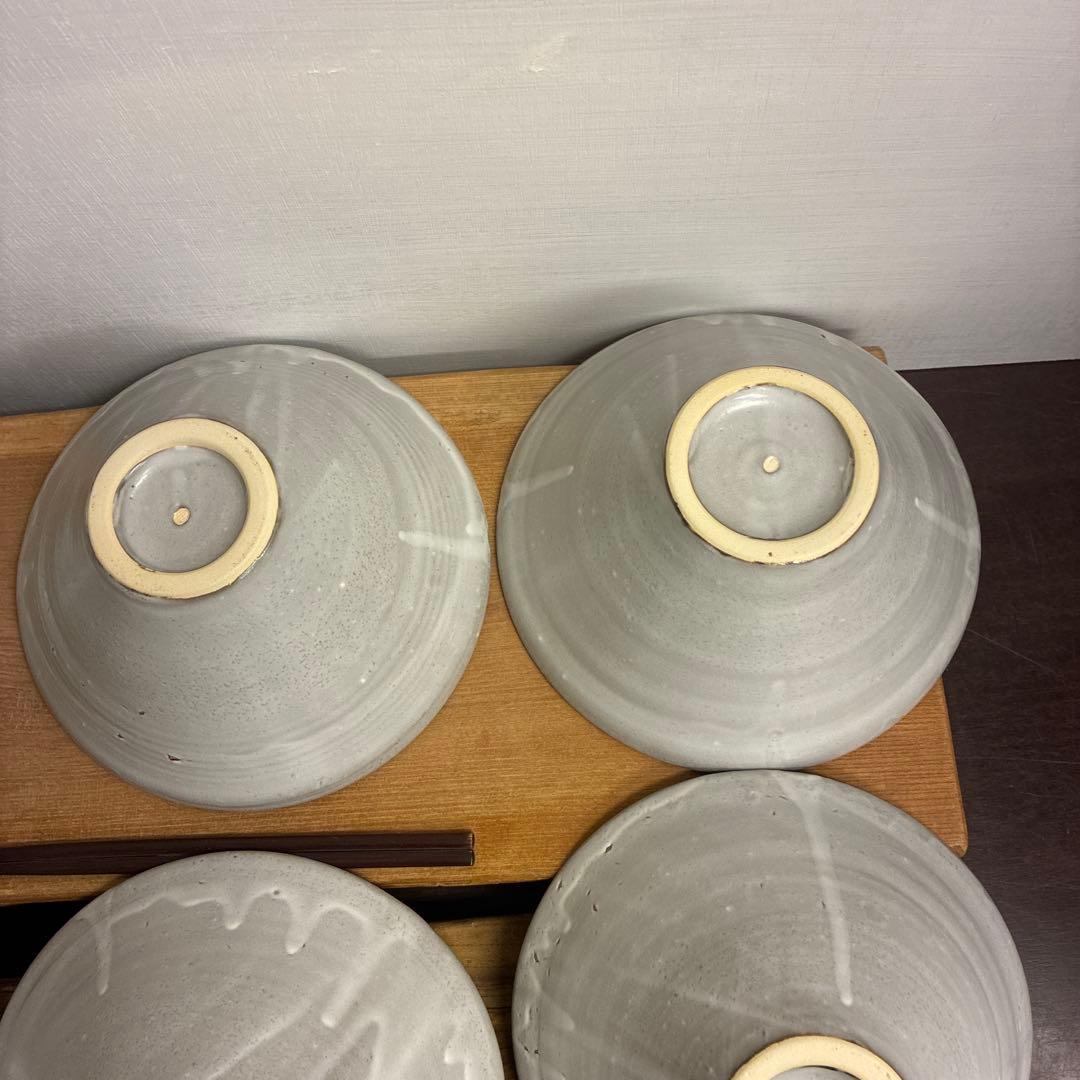 ちゃーさん新品　陶器　陶芸作家　角底丼鉢9個 583