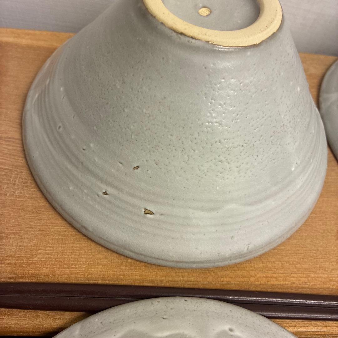 ちゃーさん新品　陶器　陶芸作家　角底丼鉢9個 583