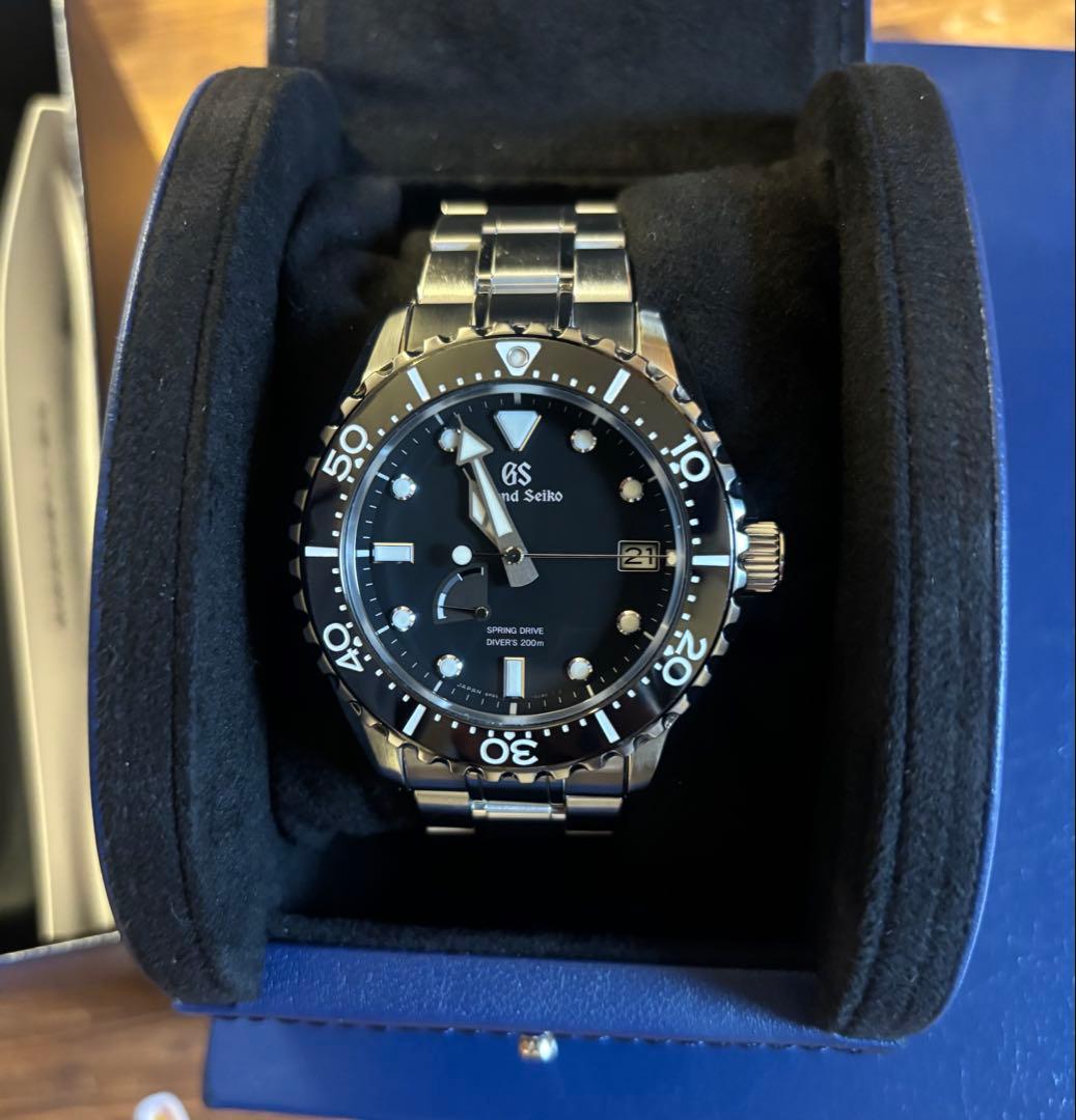グランドセイコーSBGA461ダイバー黒スプリングドライブ箱保証書付保証期間残有