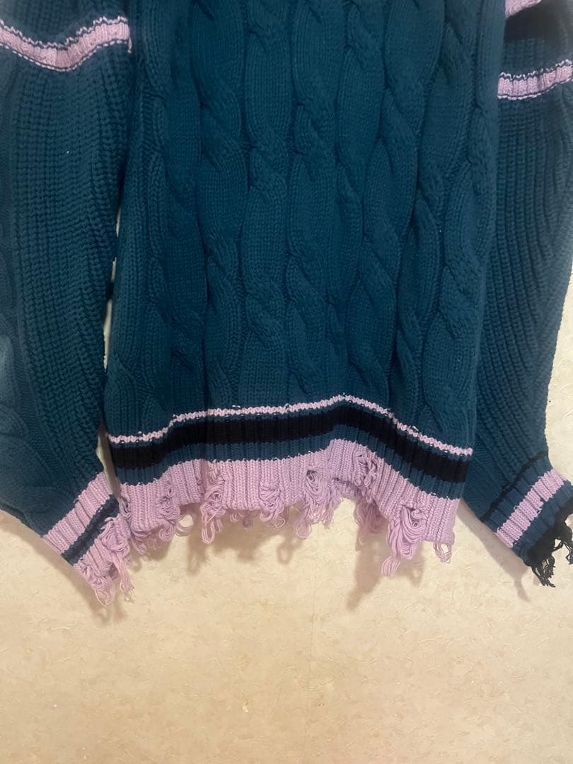 24ans 厚手 ケーブルニットワンピース　イヨンジ着用