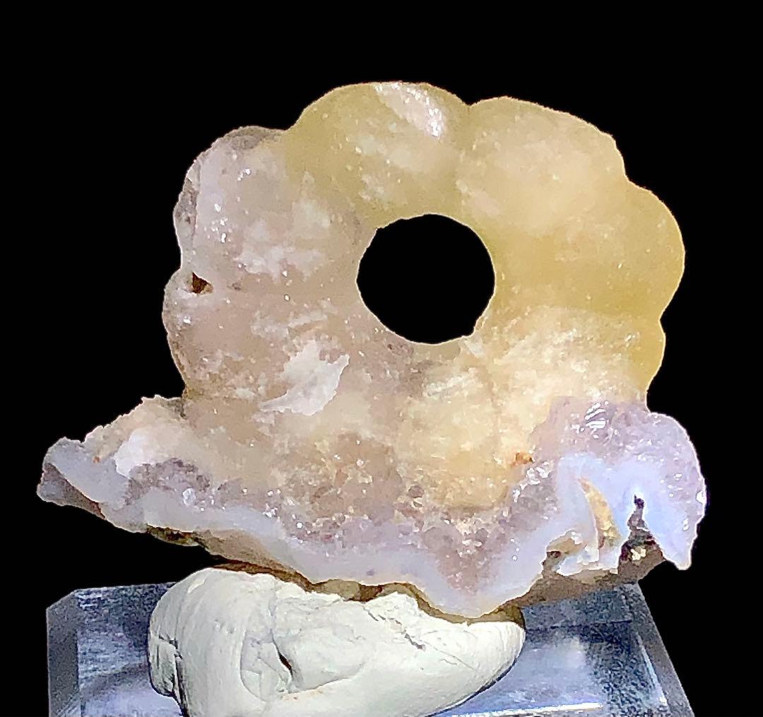 【珍奇鉱物】インド　フローライト　ポンデリングフローライト　母岩付き