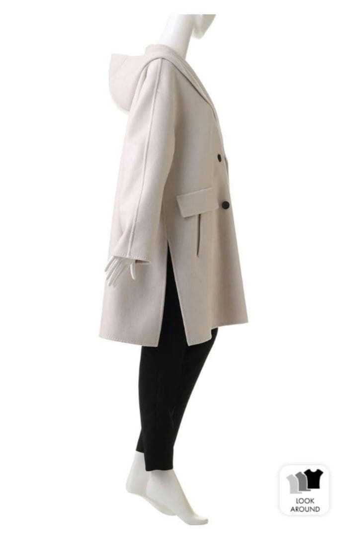 ebure　 リュクスビーバーフーデットショートコート