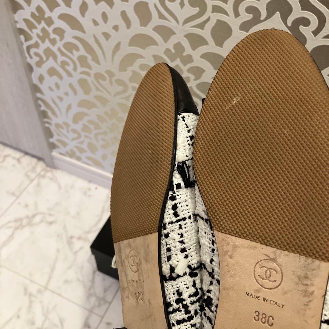 未使用同様❣️CHANELバレリーナシューズ❣️38ツィード可愛い❣️