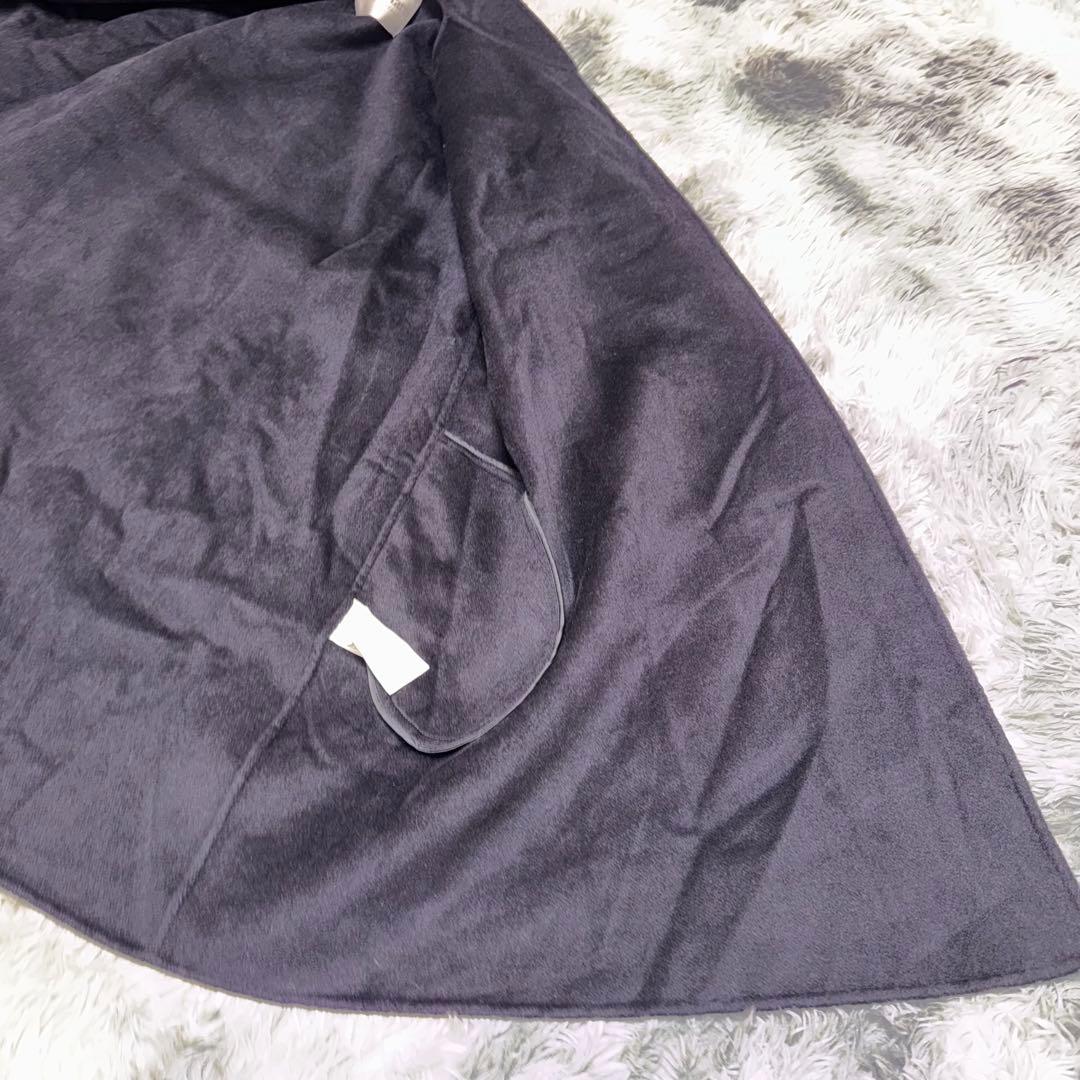 MaxMara ケープコート ストライプ 白タグ ネイビー