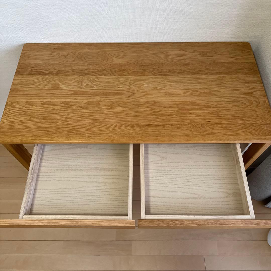 【引取り限定】無印良品 木製デスク チェア 2点セット