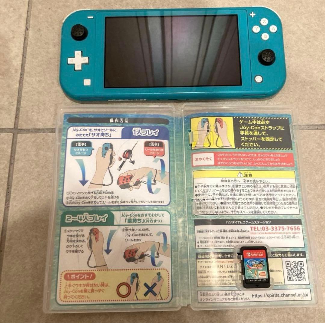 【箱、ソフト付】Nintendo Switch Lite ターコイズ　ジャンク品