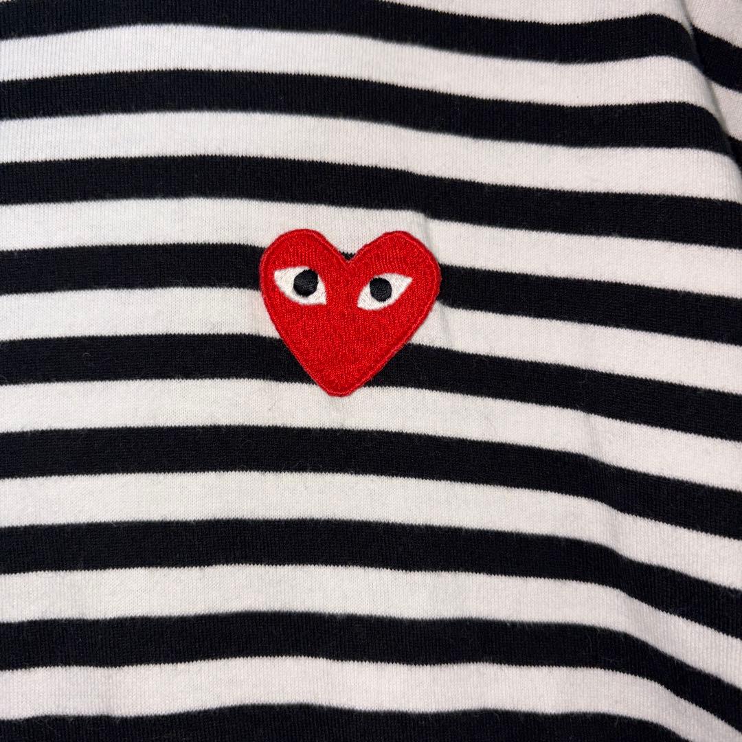 PLAY COMME des GARÇONS ストライプ長袖カットソー XL