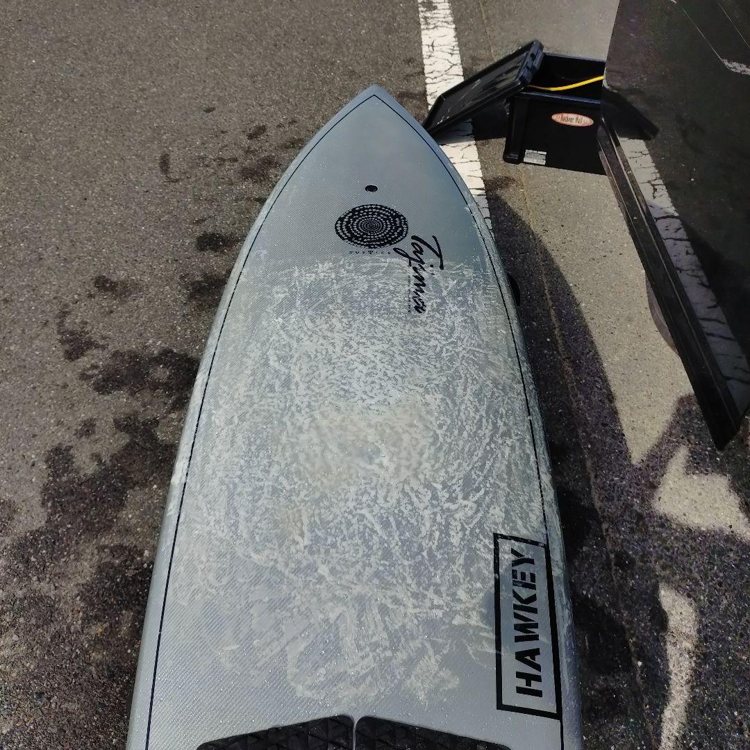 ジャスティスサーフボード　ホーキー5.8　クワッドフィン　トライフィン付属