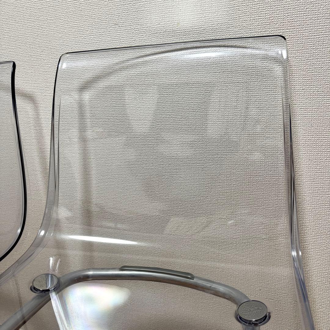 【美品】IKEA TOBIAS トービアス 透明アクリルダイニングチェア 2脚