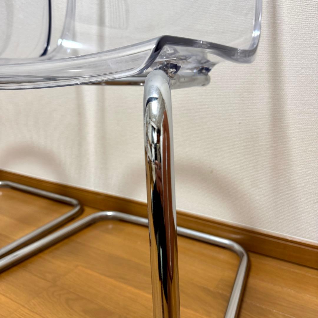 【美品】IKEA TOBIAS トービアス 透明アクリルダイニングチェア 2脚