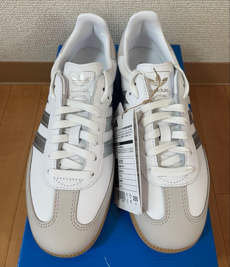 adidas Samba OG W ホワイト／シルバー　25.0cm 未使用品