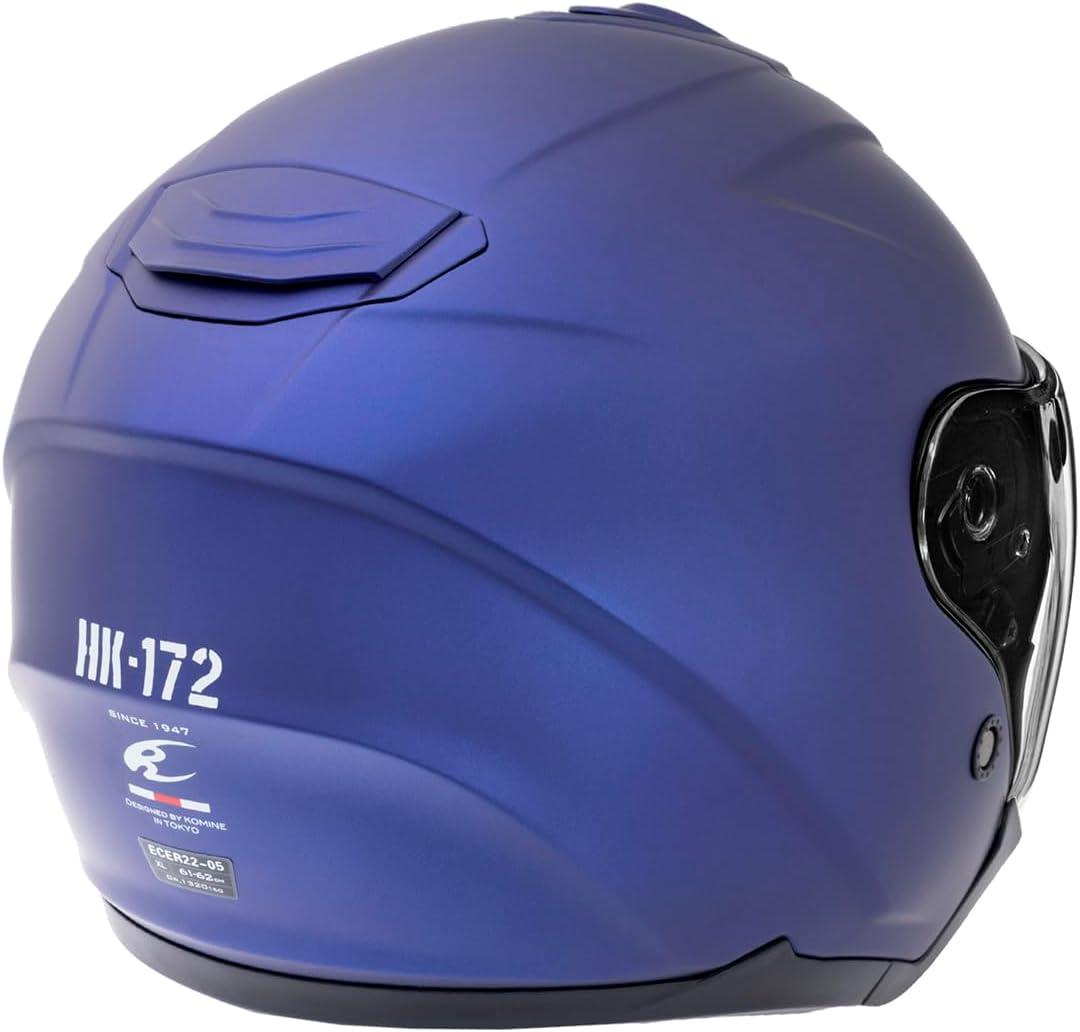 コミネKOMINEジェットヘルメットFRPマットメタルブルーHK-172FLサイ