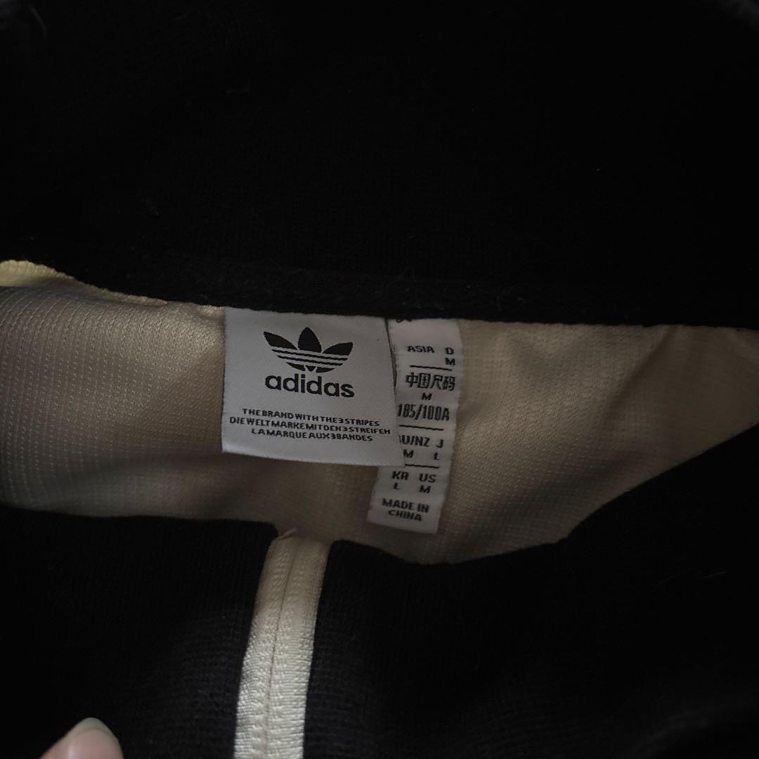 adidas クリーム色 ワッフルトラックジャケット M