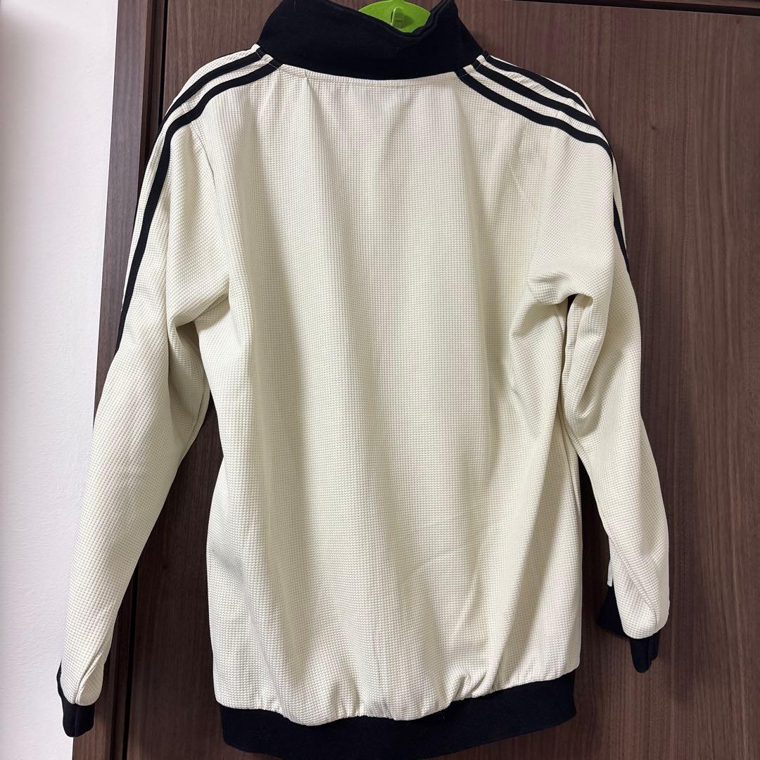 adidas クリーム色 ワッフルトラックジャケット M