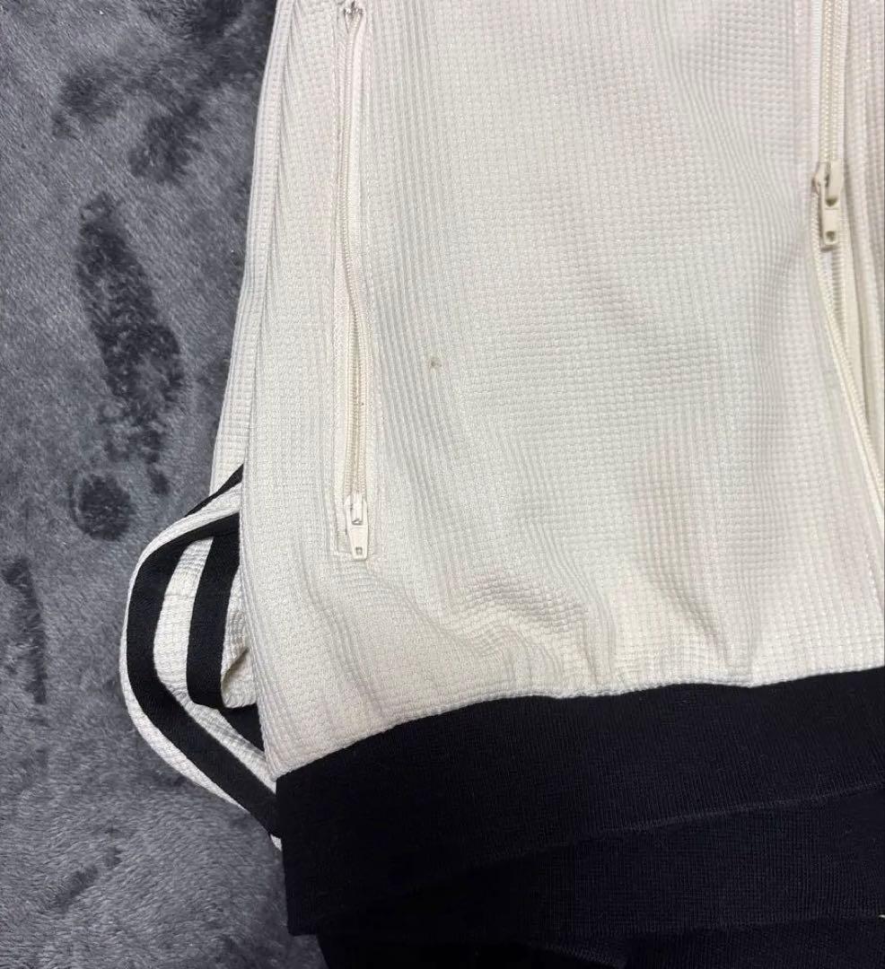 adidas クリーム色 ワッフルトラックジャケット M