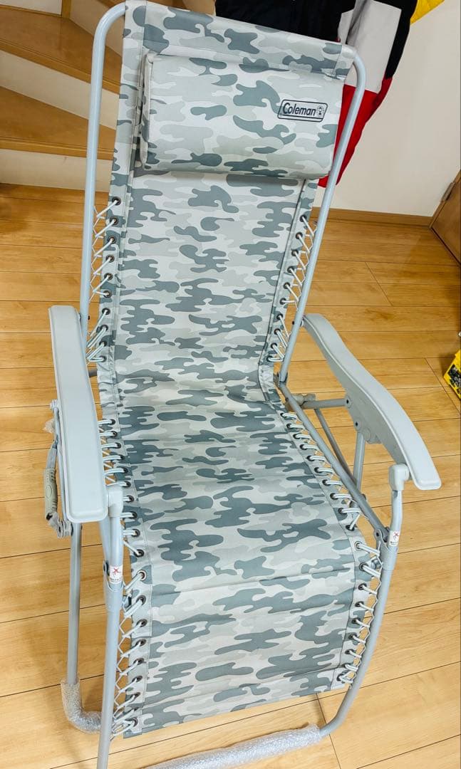 【美品】コールマン Coleman 迷彩柄 折りたたみチェア