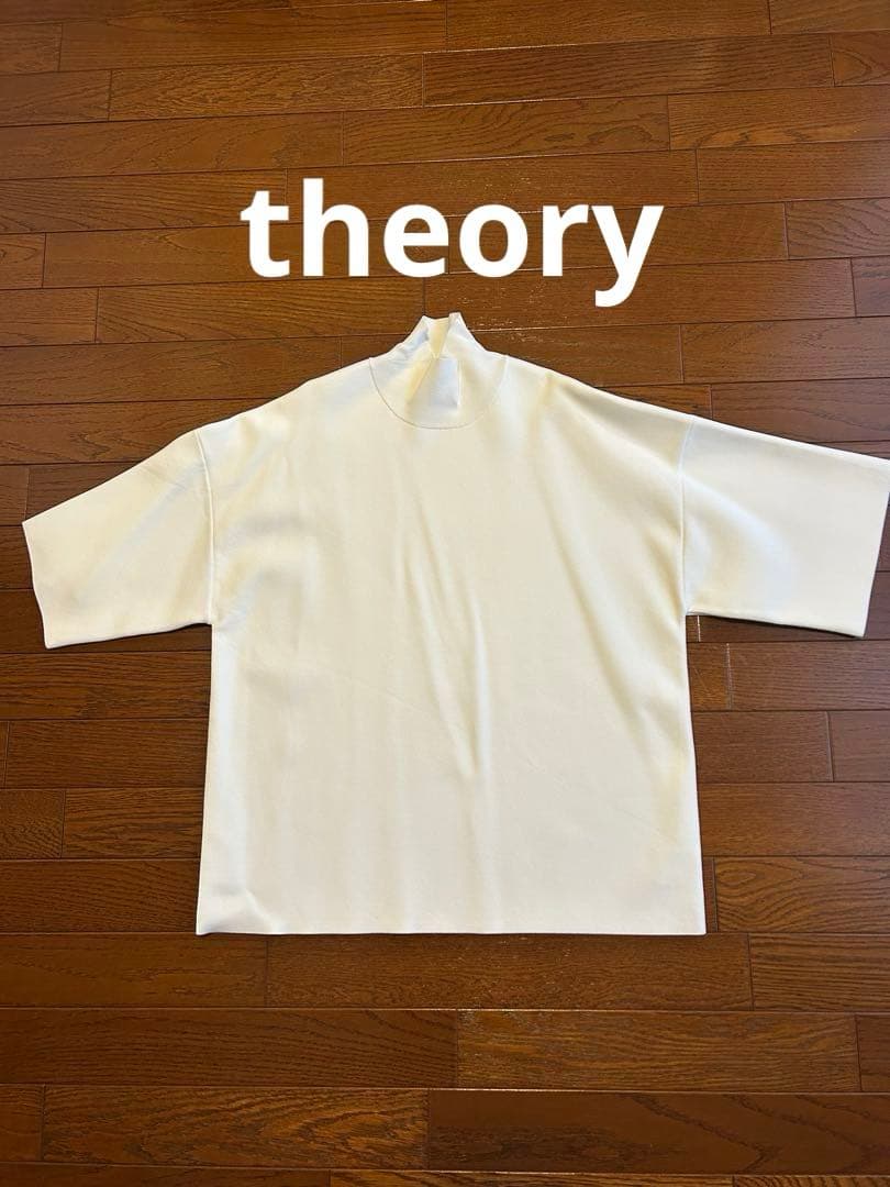 未使用 美品 theory 204AW/SS ハイネック 五分袖 サイズP